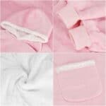 Patura tip hanorac, cu maneci, gluga si buzunare, material plus, marime universala, roz Mob360 - imagine 5
