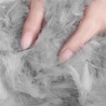 Ghirlanda pentru decor sau bradul de Craciun, model puf si pene, gri, 180cm Mob360 - imagine 5