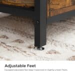 VASAGLE Banca cu lada de depozitare, perna captusita, piele sintetica neagra, 40x80x50cm, maro rustic Mob360 - imagine 5