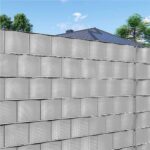 Panou de gard pentru intimitate in gradina, PVC, 35 x 0.19 m, gri Mob360