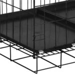 Cusca pentru animale, 2 usi, Pliabila din metal, XL, Negru, 100x70x60 cm Mob360 - imagine 6