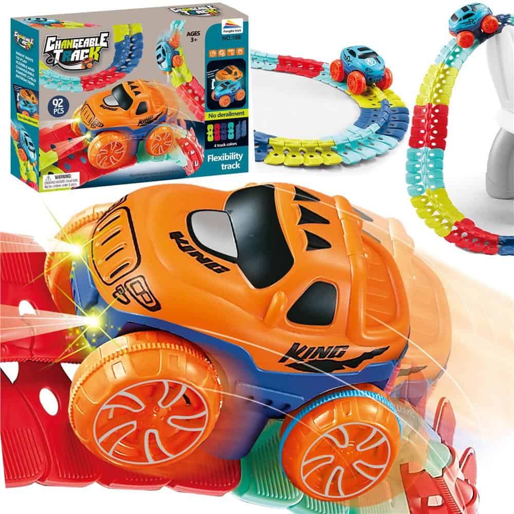 5-208 Circuit masinute Changeable Track, cu 92 de piese, pista configurabila Mob360 - imagine 1