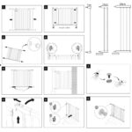 Poarta de siguranta Safety Gate pentru scari, ajustabila, din lemn cu structura otel, 103-110cm, negru maro Mob360 - imagine 6
