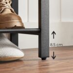 VASAGLE Raft pentru pantofi cu 3 polite, 100x30x72cm, otel, stil industrial, maro rustic si negru Mob360 - imagine 5