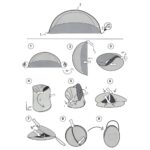 Cort plaja si picnic semi-deschis , protectie UV, 200x120x110cm, portocaliu gri Mob360 - imagine 5