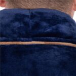 Halat de baie pentru barbati pana la genunchi, marimea L/XL, albastru marin Mob360 - imagine 6