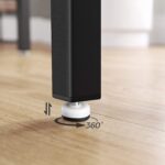 VASAGLE Masa de bar pentru bucatarie, dreptunghiulara, inalta, cadru de otel, 60x120x90cm, stil industrial, maro rustic si negru Mob360 - imagine 5