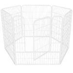 Tarc pentru animale de companie, din fier, forma configurabila, cu usa de acces, 4XL, 184x100x93cm, alb Mob360 - imagine 6