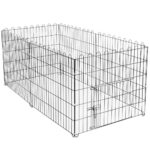 Tarc pentru animale de companie, din fier, forma configurabila, cu usa de acces, 3XL, 165x85x73cm, negru Mob360