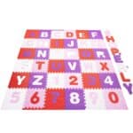 Covor din spuma pentru copii, tip puzzle cifre si litere, 36 piese, 175×175 cm, multicolor Mob360 - imagine 5