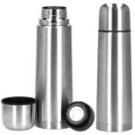 Cana termos cu pahar, perete din inox dublu izolat, 500ml, 24cm, argintiu Mob360 - imagine 6