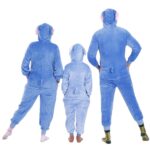 Pijama tip salopeta pentru adulti, model Stitch, marime M Mob360 - imagine 6