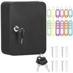 Cutie metalica din otel pentru 20 chei, echipata, 20x16x7.5cm, neagra Mob360 - imagine 5