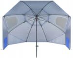 Umbrela plaja 3in1 215x205 cm, cu paravan lateral, fereastra si husa transport, material UV, albastru Mob360 - imagine 5