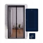 Plasa anti-insecte, cu inchidere magnetica, latime 80-100cm, inaltime 210-220cm, negru Mob360 - imagine 6