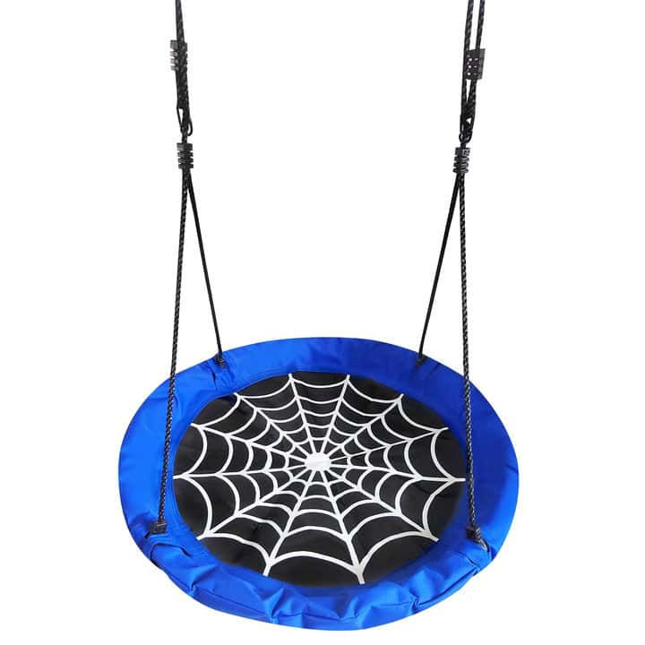 6-2 Leagan tip cuib Spider, 100cm, inaltime reglabila, 150 kg, Albastru Negru Mob360 - imagine 1