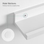 Set 3 rafturi de perete plutitoare din MDF, suport pentru rame foto, 38x10cm, alb Mob360 - imagine 6