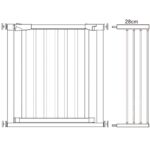 Poarta de siguranta Safety Gate pentru scari, ajustabila, din lemn cu structura otel, 103-110cm, negru maro Mob360 - imagine 7