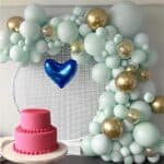 Set 50 baloane pentru petrecere, 40cm, alb, auriu, verde menta Mob360 - imagine 6