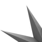 Stea decorativa 3D din hartie, cu 9 colturi, 60cm, argintie Mob360 - imagine 6