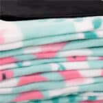 Patura pentru picnic sau plaja, cu folie izolatoare si maner, 200x200cm, flamingo, verde roz Mob360 - imagine 6