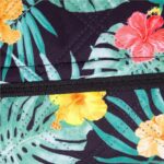 Patura pentru picnic sau plaja, cu folie izolatoare si maner, 150x200cm, negru floral Mob360 - imagine 6