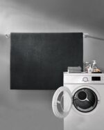 Covor decorativ antiderapant, lavabil la masina, 120x170 cm, gri carbune Mob360 - imagine 4