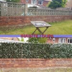 Panou de gard/paravan din lemn si frunze artificiale, extensibil, 100x200cm Mob360 - imagine 3