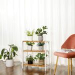 Etajera bambus 60x26x66 cm, cu 3 rafturi, kit anti-rasturnare, alb si natur Mob360 - imagine 6