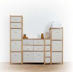 Dulap 5Five Tidy Box cu 5 rafturi, bambus, 35x33x144 cm, natur Mob360 - imagine 3