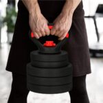 Gantera Kettlebell reglabila 10kg negru Mob360 - imagine 4