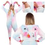Pijama tip salopeta pentru dama, model unicorn, marime S Mob360 - imagine 8