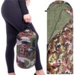 Sac de dormit tip mumie, cu geanta de transport, 210x73cm, 8-20grade, culoare camuflaj Mob360 - imagine 6