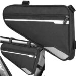 Geanta bicicleta impermeabila, cu buzunar pentru telefon, 30x21x5cm, negru Mob360 - imagine 8