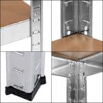 Raft cadru metalic modular pentru depozitare, 5 polite, 180x90x40cm, sarcina 875kg Mob360 - imagine 8