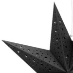 Stea decorativa 3D din hartie ajurata, 50cm, neagra Mob360 - imagine 8