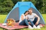 Cort plaja si picnic deschis , protectie UV, 220x115x120cm, albastru gri Mob360 - imagine 7