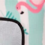 Patura pentru picnic sau plaja, cu folie izolatoare si maner, 200x200cm, flamingo, verde roz Mob360 - imagine 7