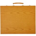 Set de pictura si desen pentru copii, 150 de piese, trusa lemn maro Mob360 - imagine 7