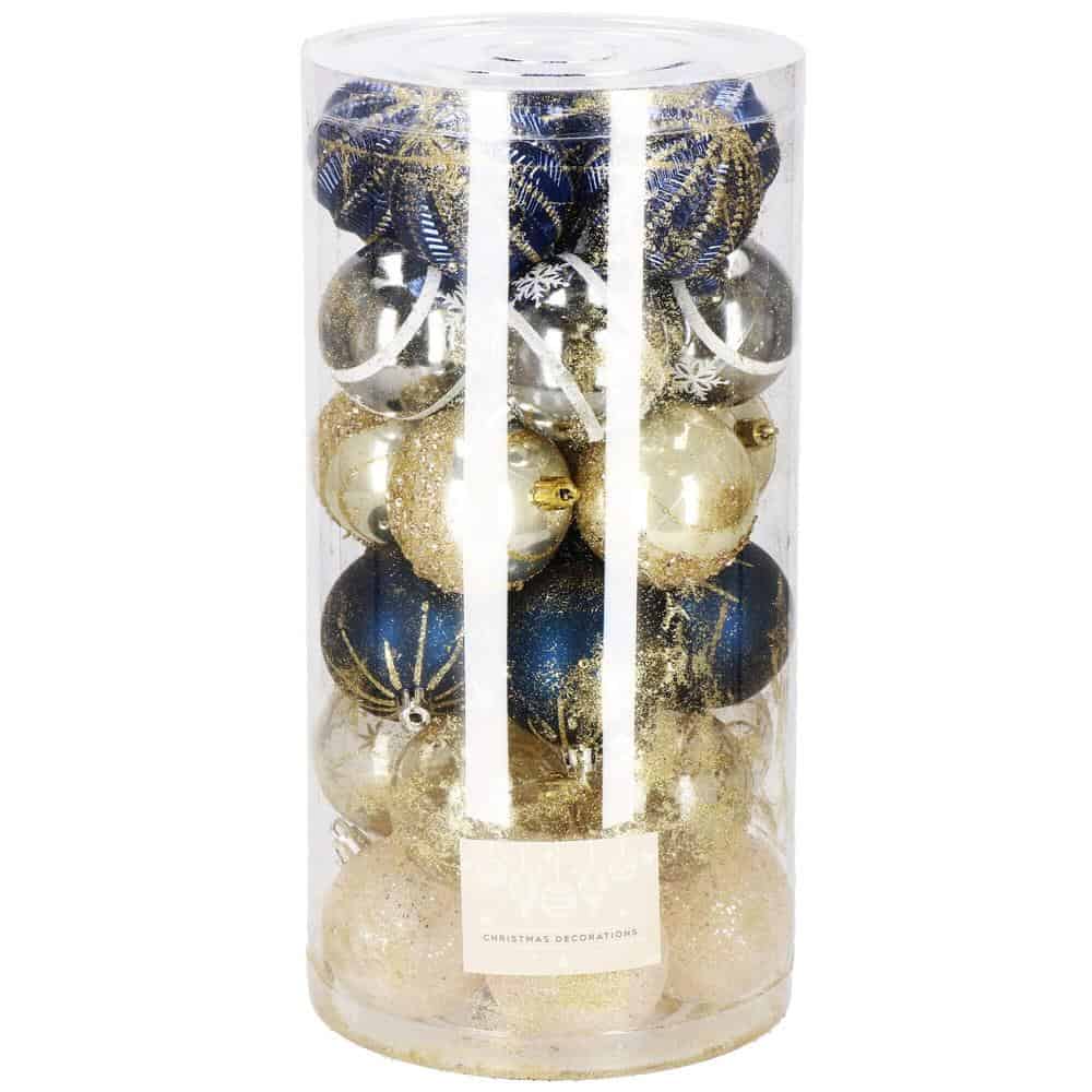 7-50 Set globuri de Craciun cu modele de sarbatori, 30 bucati, 6cm, multicolor Mob360 - imagine 1