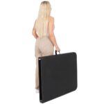 Masa dreptunghiulara pliabila multifunctionala, 180x75x75cm, neagra Mob360 - imagine 7