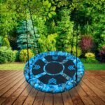 Leagan tip cuib Camuflaj 100cm, inaltime reglabila, 150 kg, Albastru Negru Mob360 - imagine 8