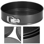 Set 3 forme de copt, 27, 25 si 23 cm, cu fund detasabil, gri Mob360 - imagine 8