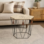 Masuta cafea octogonala Atmosphera Kumi, 44x38x40 cm, negru Mob360 - imagine 7