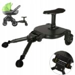 Platforma pentru carucior 55x33x36 cm, cu sezut pentru al doilea copil, montaj rapid, compatibilitate universala, neagra Mob360 - imagine 7