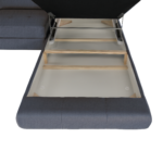 Set canapea cu spaţiu de depozitare, gri, dreapta, BUTON R - imagine 6