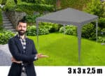 Cort pavilion de gradina pliabil automat pop-up, impermeabil, cu protectie UV, 300x300cm, gri Mob360 - imagine 8