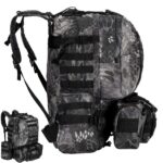 Rucsac militar pentru drumetie, impermeabil, ultra usor, 50litri, gri Mob360 - imagine 7