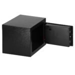 Seif electronic standard cu cifru si cheie, 170x230x170 mm, Otel, Negru Mob360 - imagine 8