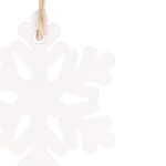 Decoratiune brad fulg de zapada din lemn, set 6 bucati, 4cm, alb Mob360 - imagine 8